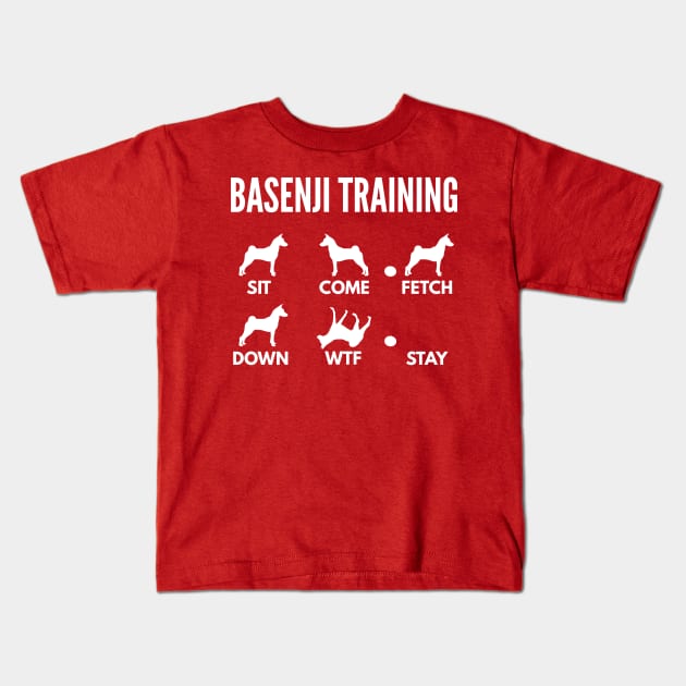 Basenji Training Basenji Dog Tricks Kids T-Shirt by DoggyStyles